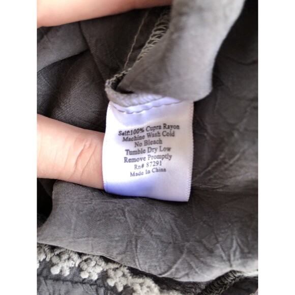 Johnny Was rayon pewter embroidered lace eyelet kimono style boho tunic top XS - Picture 9 of 9